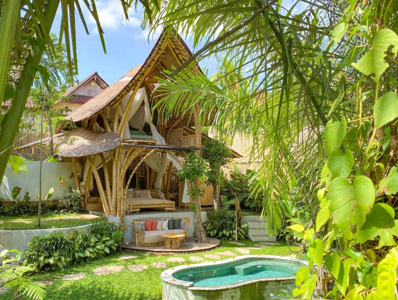 Wahem Eco Bamboo - Magical Bamboo House Ubud Bali别墅 客房 照片